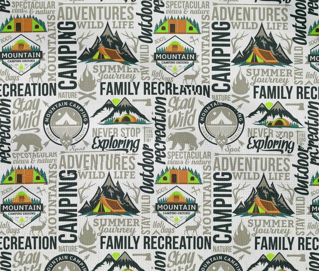 oneOone Cotton Flex Dusty Gray Fabric Camping Sewing Craft Projects Fabric Prints By Yard 40 Inch