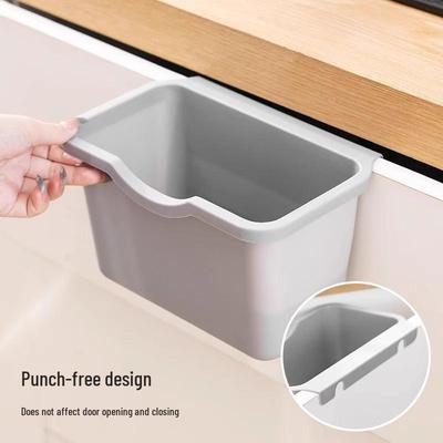 Hanging Kitchen Trash Can for Cupboard Doors - Plastic Waste Bin for Food, Bathroom, and Living Room