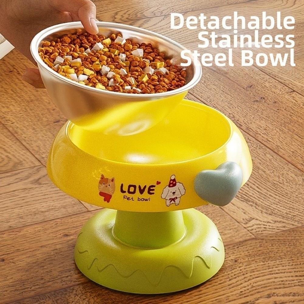 Large Capacity Elevated Cat Bowl Detachable Pet Food Bowl Pet High Foot Bowl Neck Protection