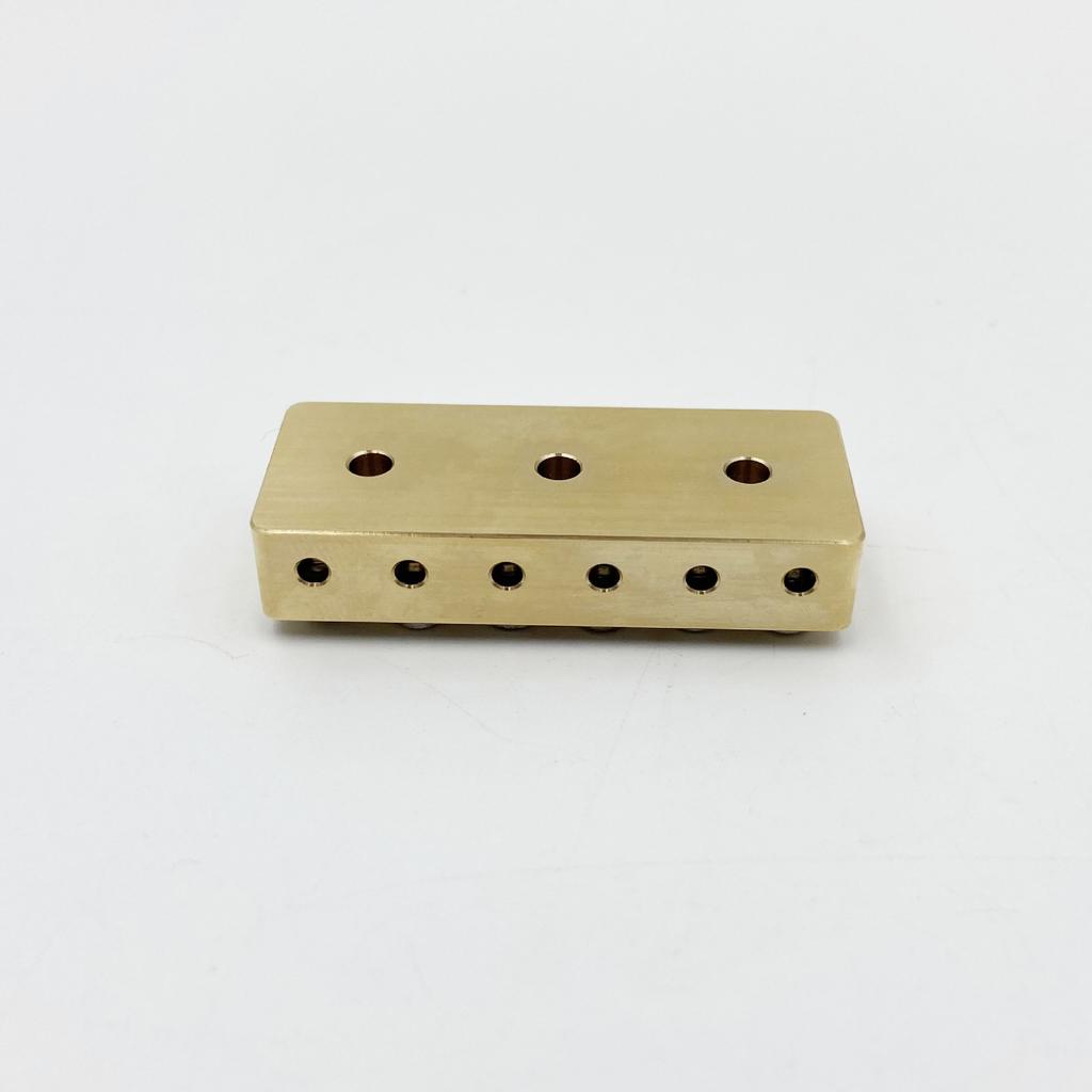 Brass 6-String Headless Electric Guitar String Locks Electric Guitar Fixed Nut Electric Guitar Saddle Bridge String Plate