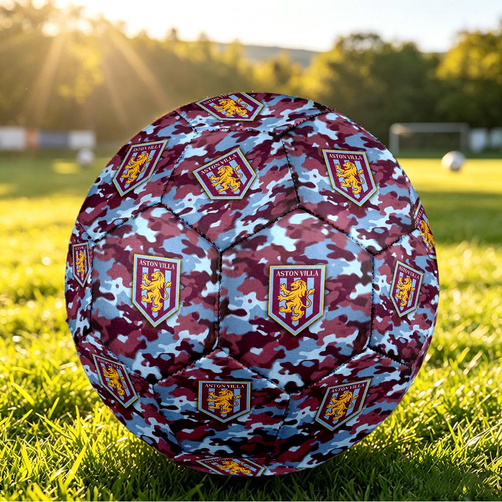 Aston Villa FootballPrinted Size 5 Soccer Ball, Anti Slip Adult Match Football Souvenir for Football Fans