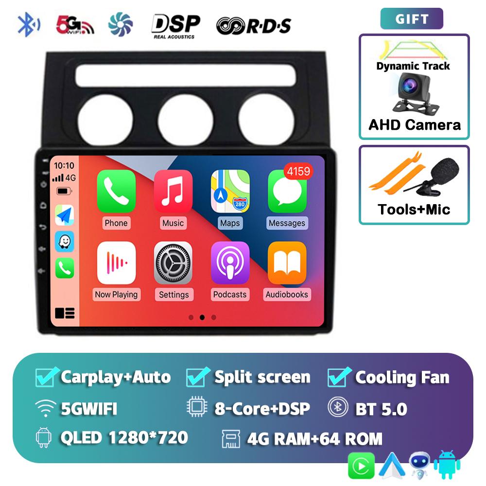 Android 14 Carplay Auto Car Radio For Volkswagen Touran 1 2003-2010 Multimedia Video Player Navigation GPS Stereo 2din DVD Audio