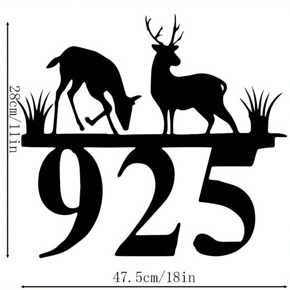 Custom Exterior Metal Address Sign for Home, Rustic House Number Plaque, Unique Garden Decor