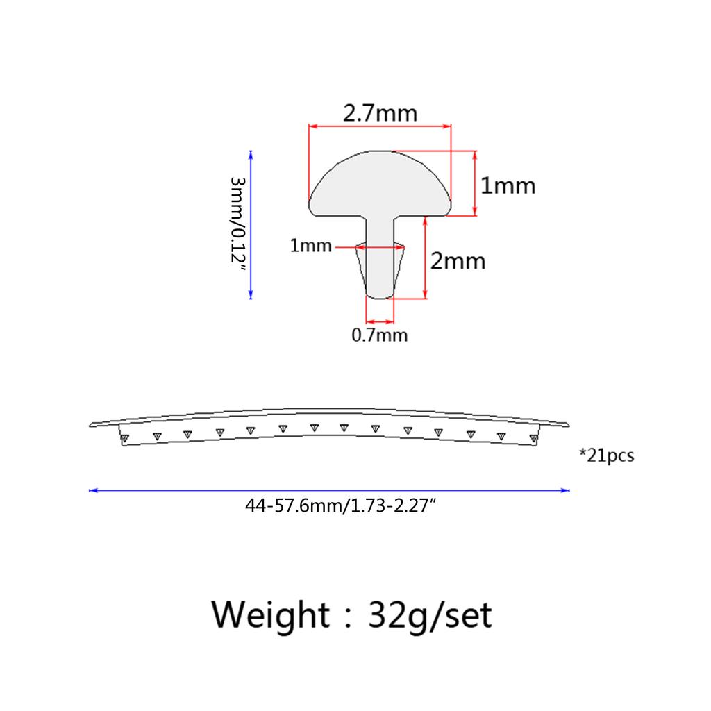 21Pcs Guitar Fret Wires 2.7mm 21 Frets Stainless Steel Fretwire Kits for Electric Guitar Bass Fingerboard Replacements