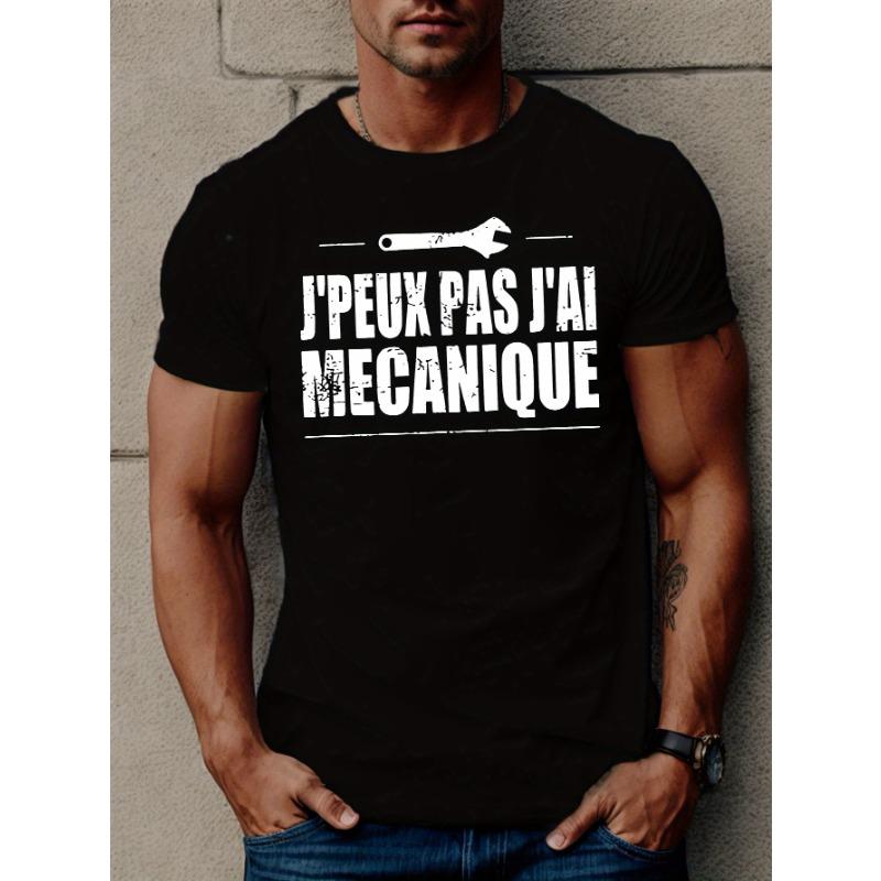 

Европейские размеры Забавная мужская футболка с коротким рукавом в французском стиле Летняя футболка Топ S чёрный