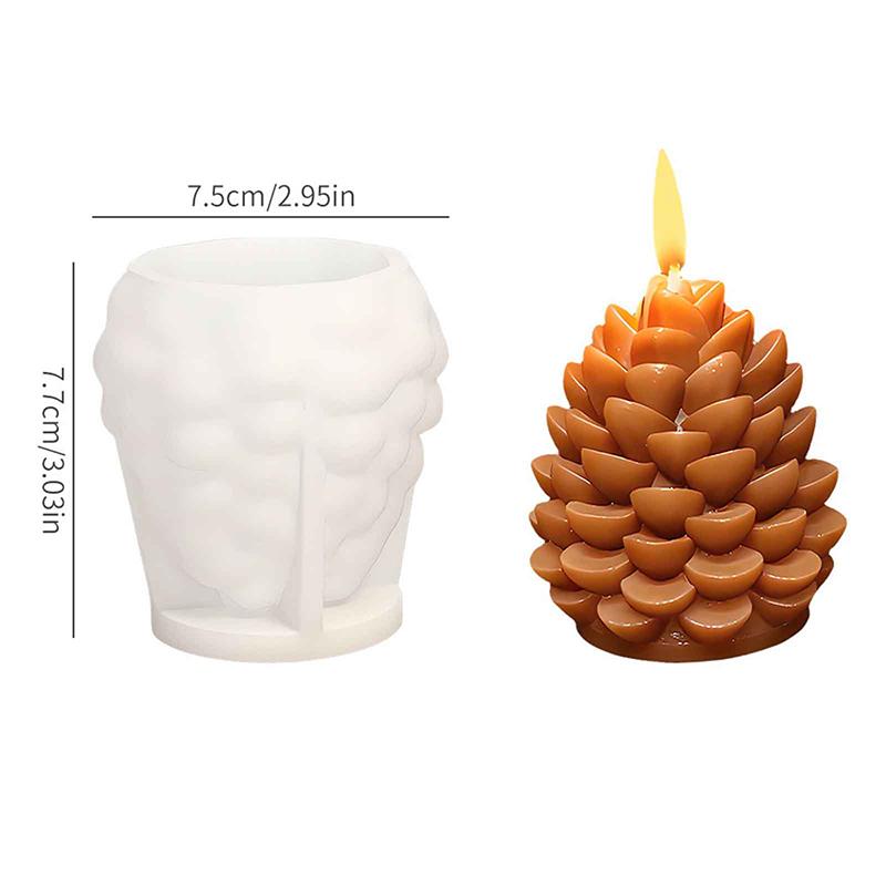 

Зроби сам Різдвяна силіконова форма для кедрової шишки, легко виймається, з олією, форма для свічки у вигляді соснової шишки, декоративні прикраси, 3D гіпсова форма A1