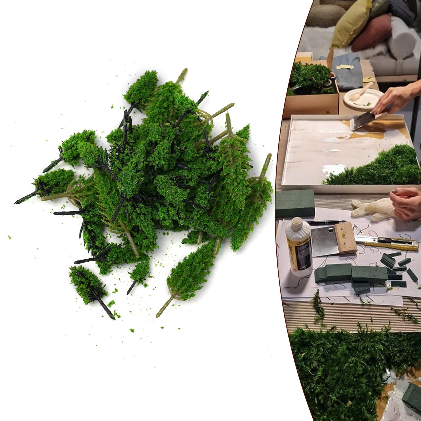 50 шт. Модели деревьев DIY Зеленые Высокое качество Ландшафтный масштаб A