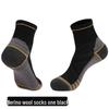 Merino Wool Non-Slip Sports Socks - Breathable, Wear-Resistant, Thick Terry Bottom for Running (Unisex)