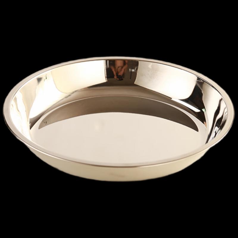 PFFLCN Stainless Steel Flat Bottom Round Plate