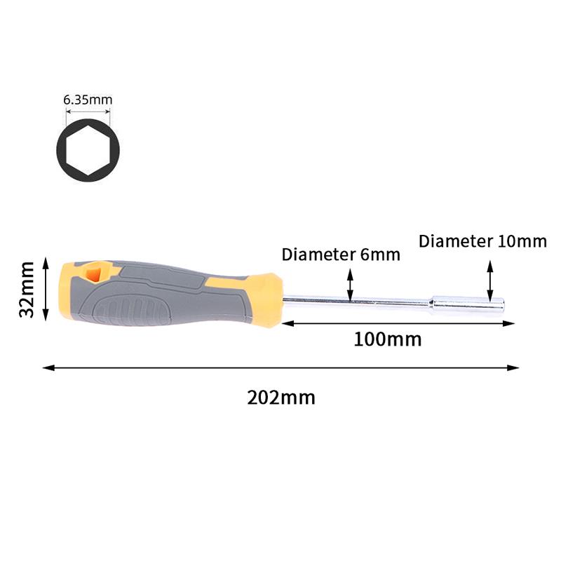 6.35Mm Socket Hex Adapter Screwdriver Handle Magnetic Head Screwdriver Bit Holder Steel Socket Wrench Repair Tools