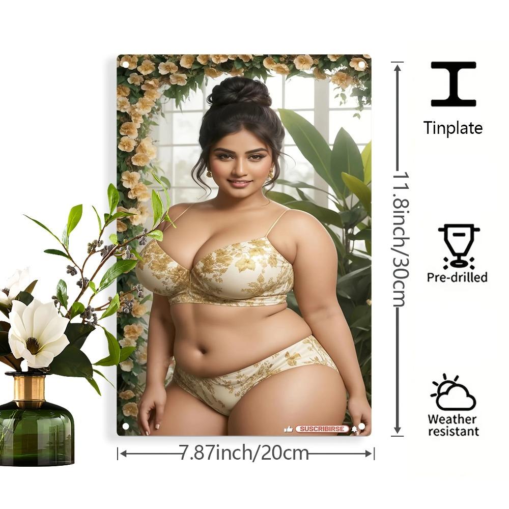 Arte da Parete in Metallo Fioritura Indiana di Ferro Antico Resistente alle Intemperie Interno Esterno Decorazione Giardino con Fori