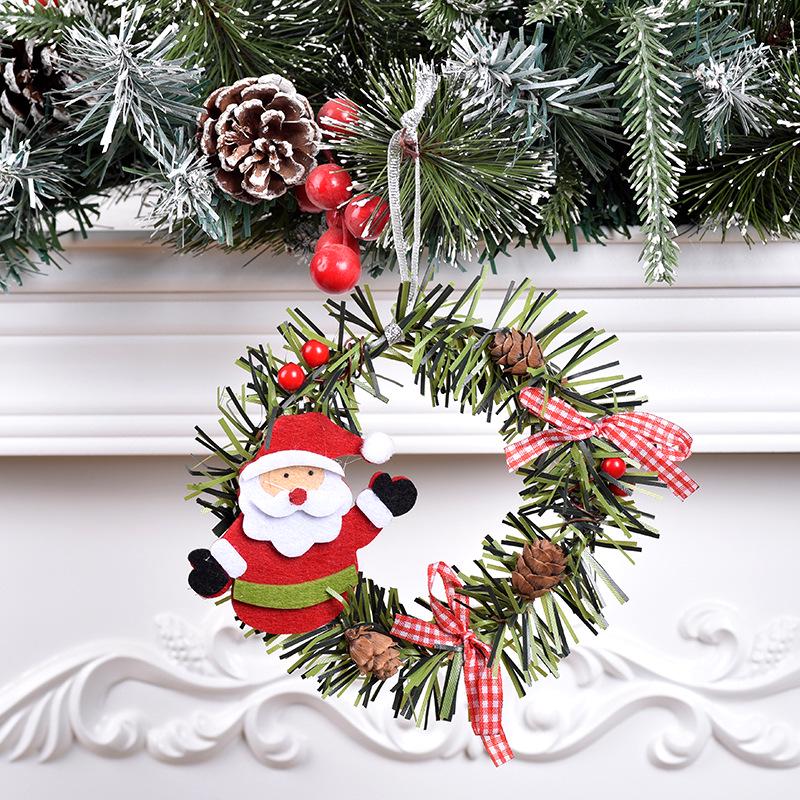 Christmas Wreath & Tree PVC Ornaments: Snowman, Reindeer, & Pine Cone Design