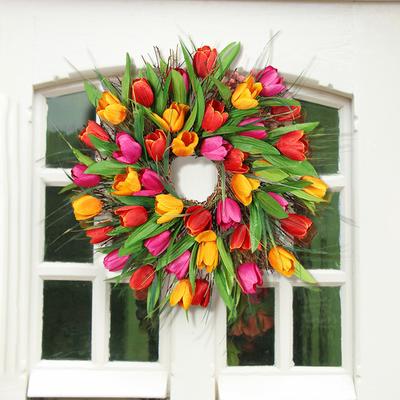 Spring Wreath Front Door Wreath Summer Fall Outdoor Front Door Interior Wall Or Window Decoration