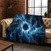 Dreamy Galaxy Universe Space Stars Black Hole Earth Flannel Blanket,Cozy Soft Throw Blanket For Home Bedroom Bed Sofa Cover Gift