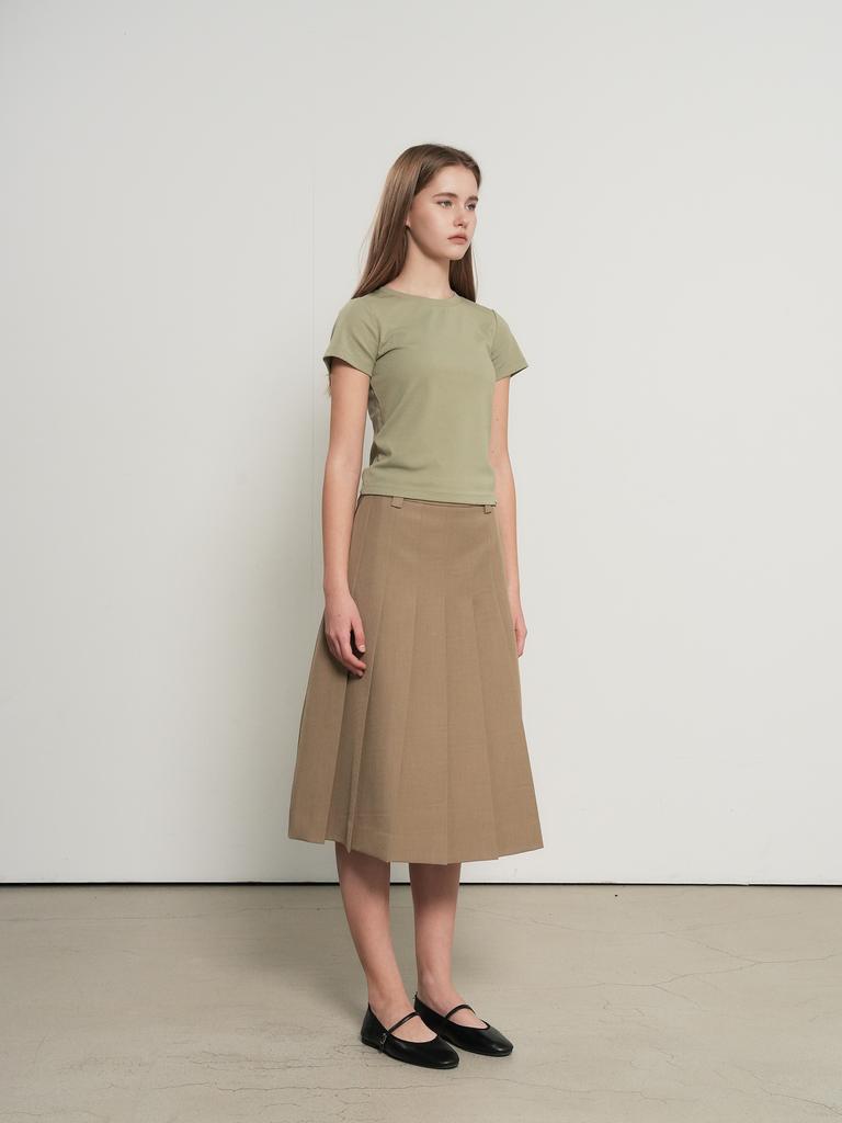 GENERALIDEA Soft Slim Fit T-Shirt [Khaki] / Wbe3L01503