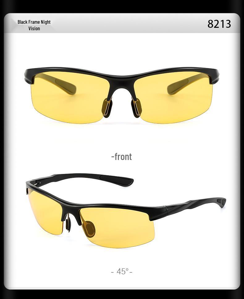 Aluminum-Magnesium Polarized Anti-Glare Sunglasses for Day/Night Cycling & Driving