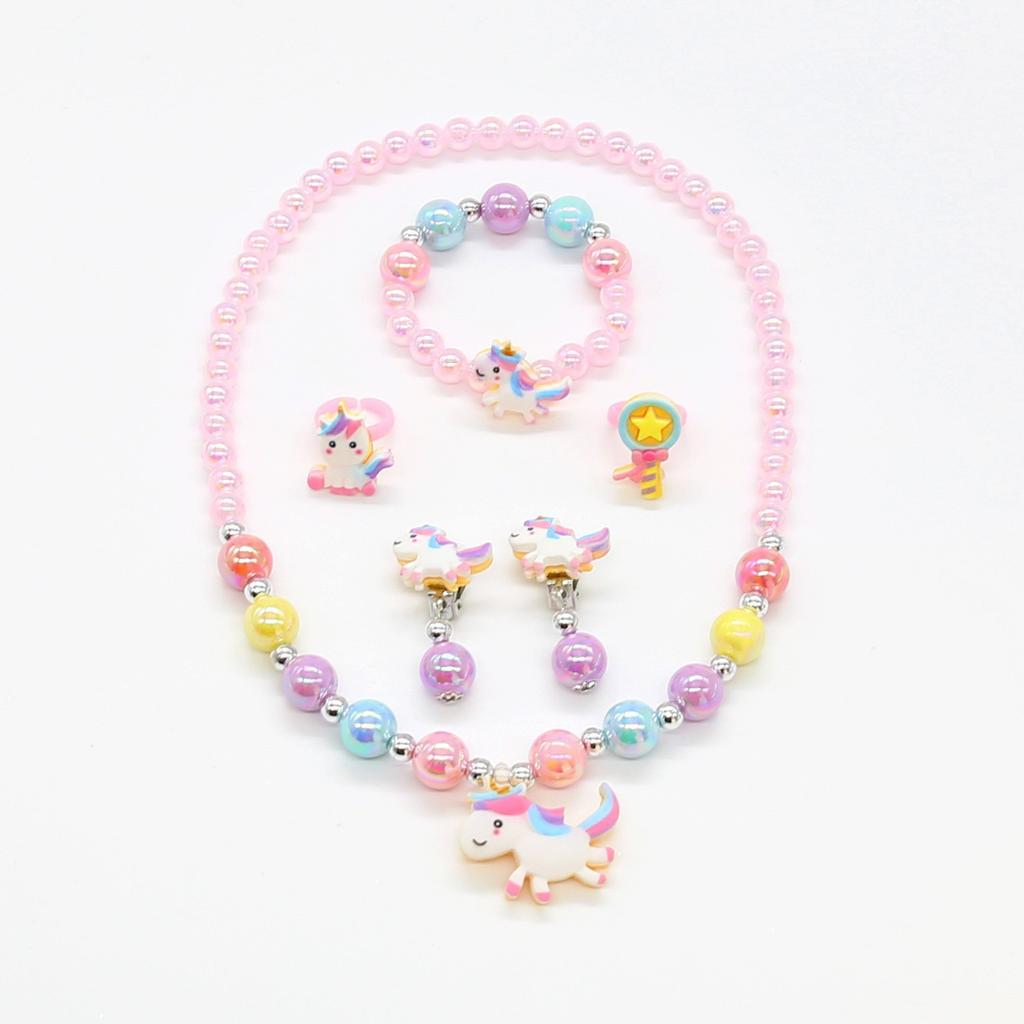 Unicorn princess accessories set, linking crown necklaces, headbands, girls' princess dress accessories, cross-border foreign trade