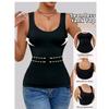 Women Washed Tie Dye Solid Color Slimming Body Shaping Tank Top