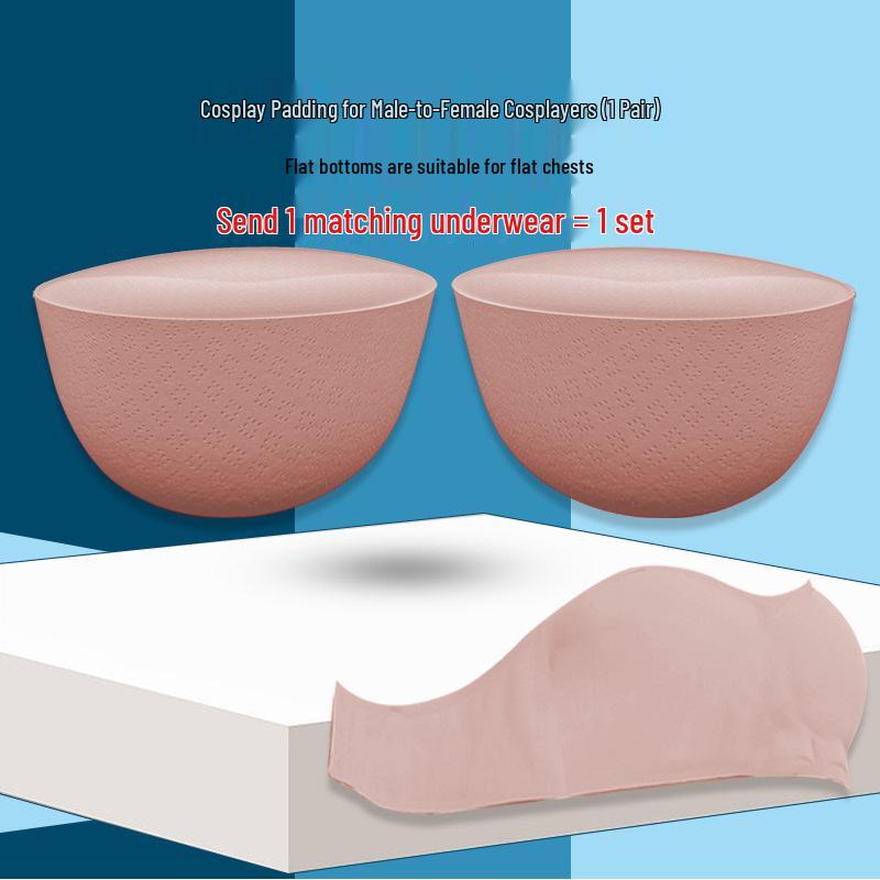 8cm Thick Manga Chest Fake Breast Sports Bra with Detachable Pad