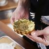 1PCgolden retro metal coaster tea ceremony decoration exquisite insulation pad suitable for tea rooms, home decoration