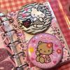 2Pcs Y2K Aesthetic Shiny Hello Kitty Badge Kawaii Zebra Pattern Hello Kitty Badge Backpack Decorations Friends Birthday Gift