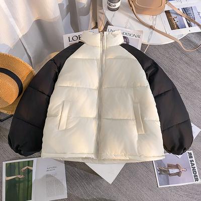 Down Cotton Clothes Women's New Winter Thickened Couple Cotton-padded Clothes Color Matching Bread Clothes