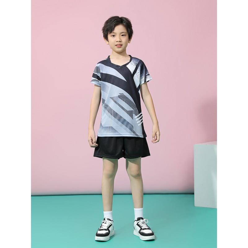 Kids Quick-Dry Badminton Table Tennis Sport Set Boys Girls Athletic Training Outfit Lightweight