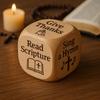 Handmade Wooden Decision Dice Dual Purpose For Quilting Sewing & Book Reading Lover Engraved Choice Cube Funny Desk Decor Gift