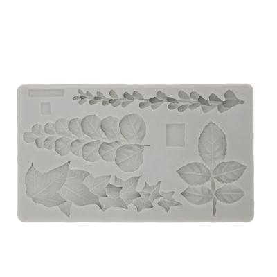 Leaf Silicone Molding Multifunctional Non Stick Easy Demoulding Leaves Molding Tray for Decors