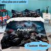 Custom Name 3PCS Halloween Horror Christmas  Bedding Set Including 1pc Duvet Cover And 2pcs Pillowcases for Bedroom, Dormitory Gift Home Decor