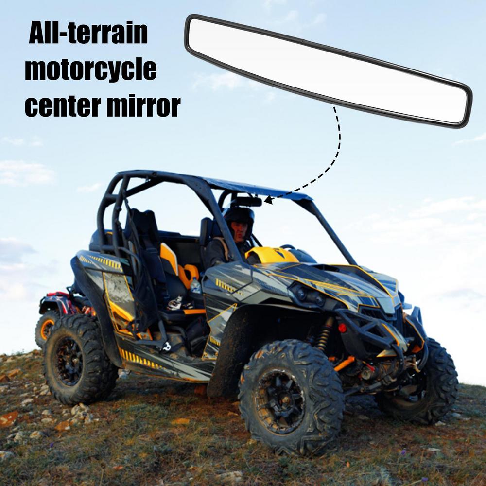 UTV Rückspiegel Konvex Klemme Halterung Mittelspiegel Weitwinkel Rückspiegel Powersports Zubehör Erhöhte Sicht Für Rennen
