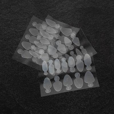 12-Piece French Style Nail Art Crystal Gel Mold Kit - Long, Round, Short, Pointed Stickers with Silicone Mold