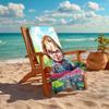 1PC Custom Name "Chucky Garden" Beach Towel Highly Absorbent And Sand-Resistant Towel for Swimming, Pool, Yoga, And Travel Lightweight