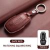 Leather Car Key Case Cover For Ford Focus Explorer Edge Mustang Fusion Mondeo Kuka Escape F250 F350 F450 F550 Galaxy Auto Parts