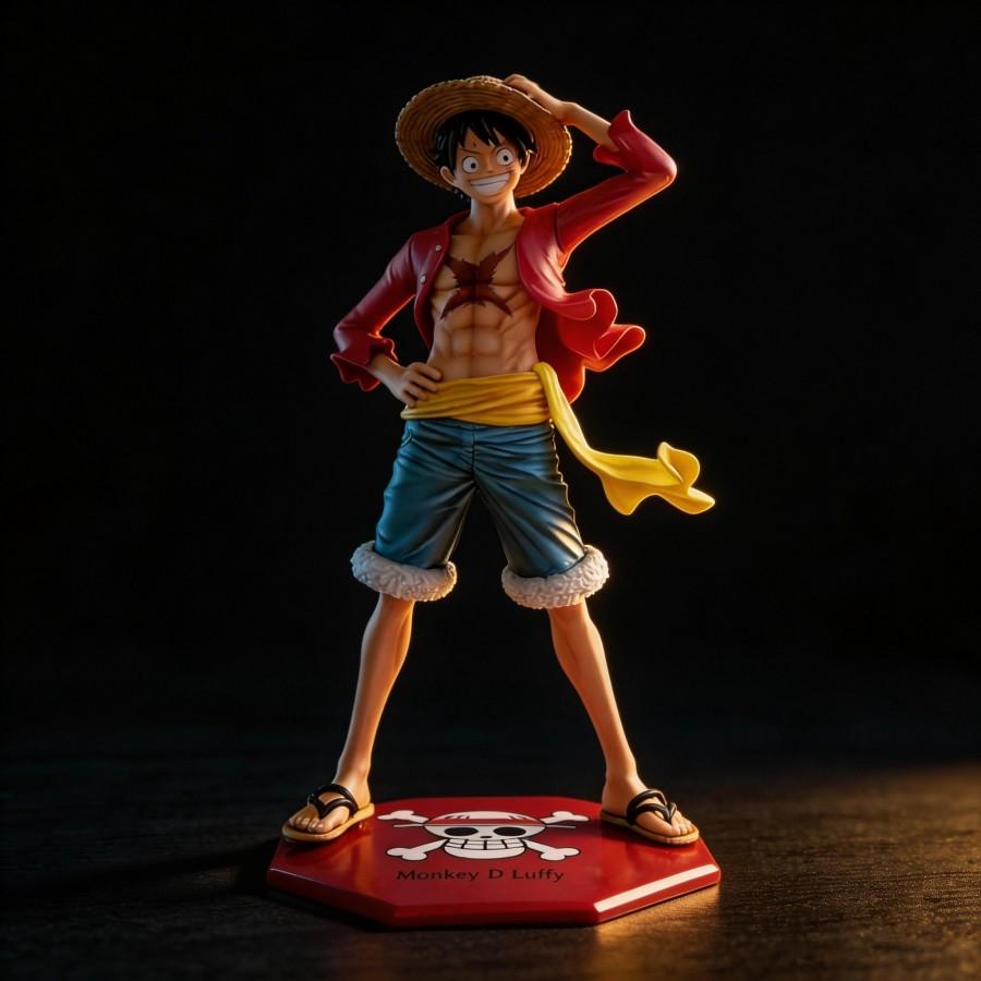 Anime One Piece Monkey D. Luffy Action Figure Collectible Model Toy 24cm, High Quality, Detailed Craftsmanship