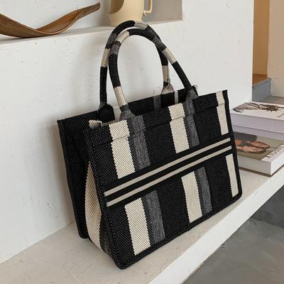 Moda sacola xadrez sacola de compras grande capacidade bolsa de lona bolsa feminina bolsa de ombro