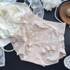 Ladies Spring and Summer Jacquard Lace Cotton Ice Silk Belly High Waisted Briefs