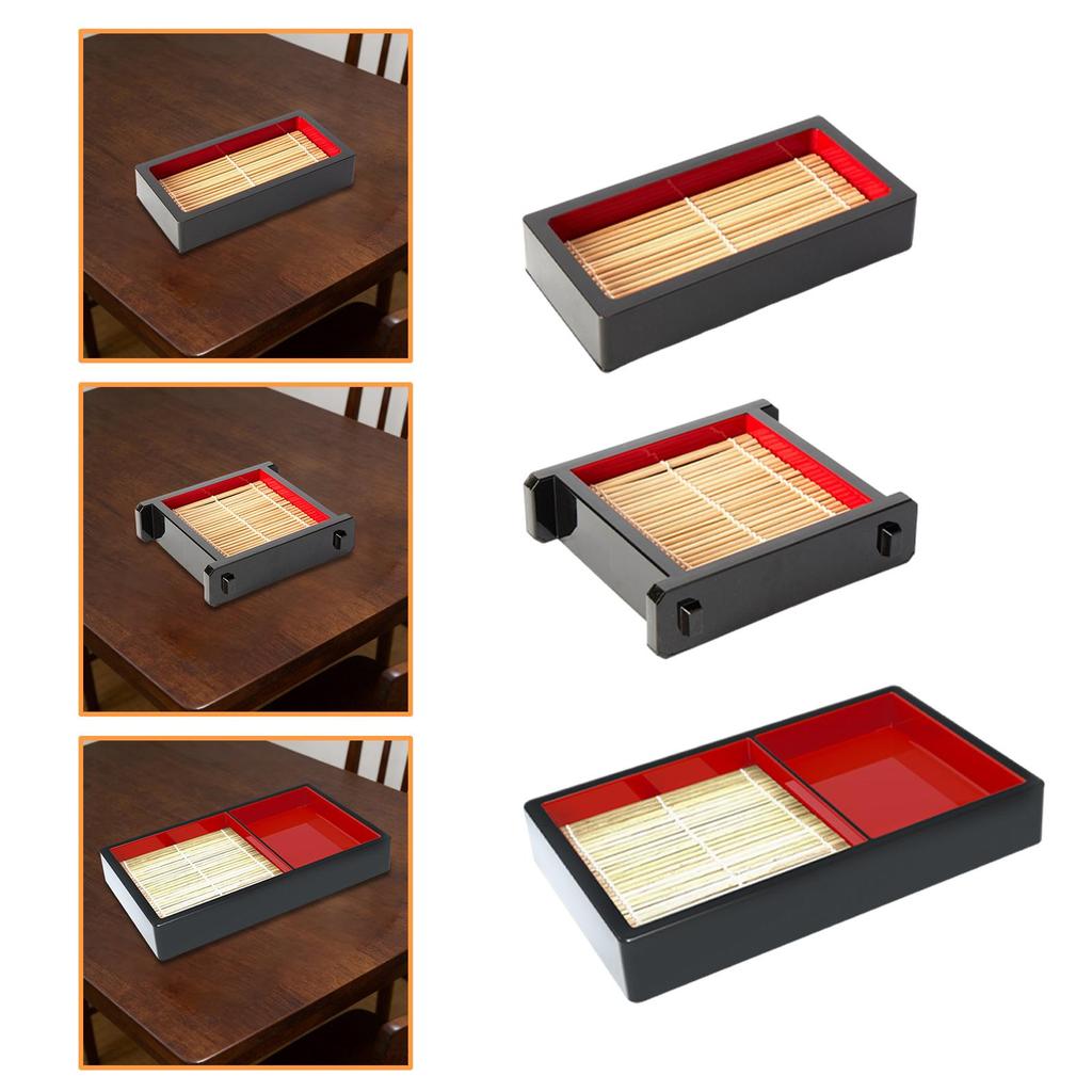 Cold Soba Noodle Plate, Easy to Clean Multipurpose Dish Platter, Bamboo Serving Tray for Home, Party, Festive Gatherings Picnic