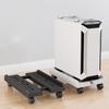 Black White Mobile CPU Stand Adjustable Under Desk CPU Holder Practical Ventilated PC Rack  Office
