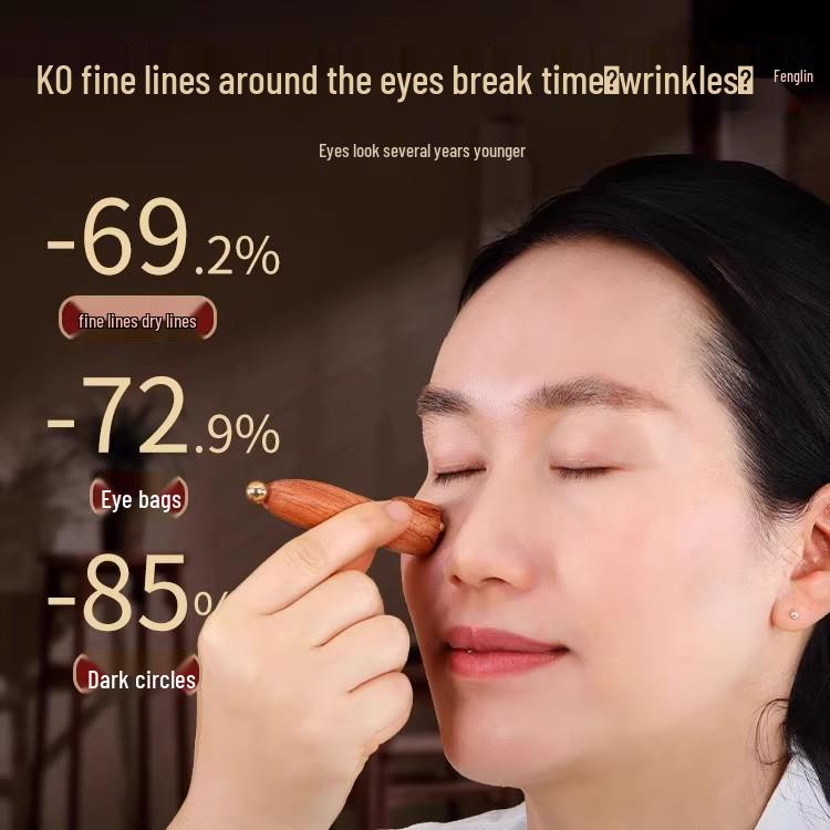 Newcomer Exclusive: Small Lotus Brass Meridian Massage Comb & Gua Sha Stick for Face and Eye