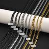 Waterproof 3.5/5/7mm Curb Cuban Link Chain Stainless Steel Necklace Simple Fashion Hip-hop Jewelry for Men 40cm-60cm Length
