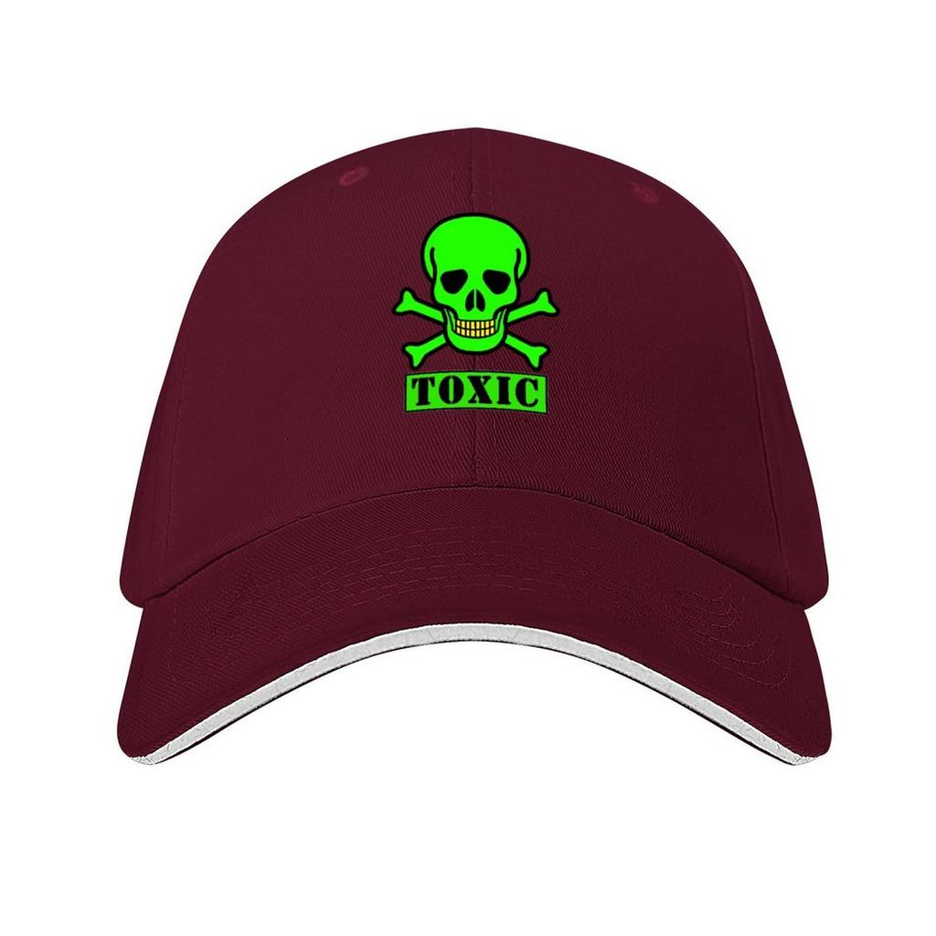 Toxic Green Skull Neon Baseball Cap Summer Hat Big Size Hat Vintage Beach Hat GirlS Hats Mens