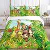 Jungle Animal Comfortable Duvet Quilt Cover Pillowcase Bedding Set Children Bedroom Decoration Home Textile