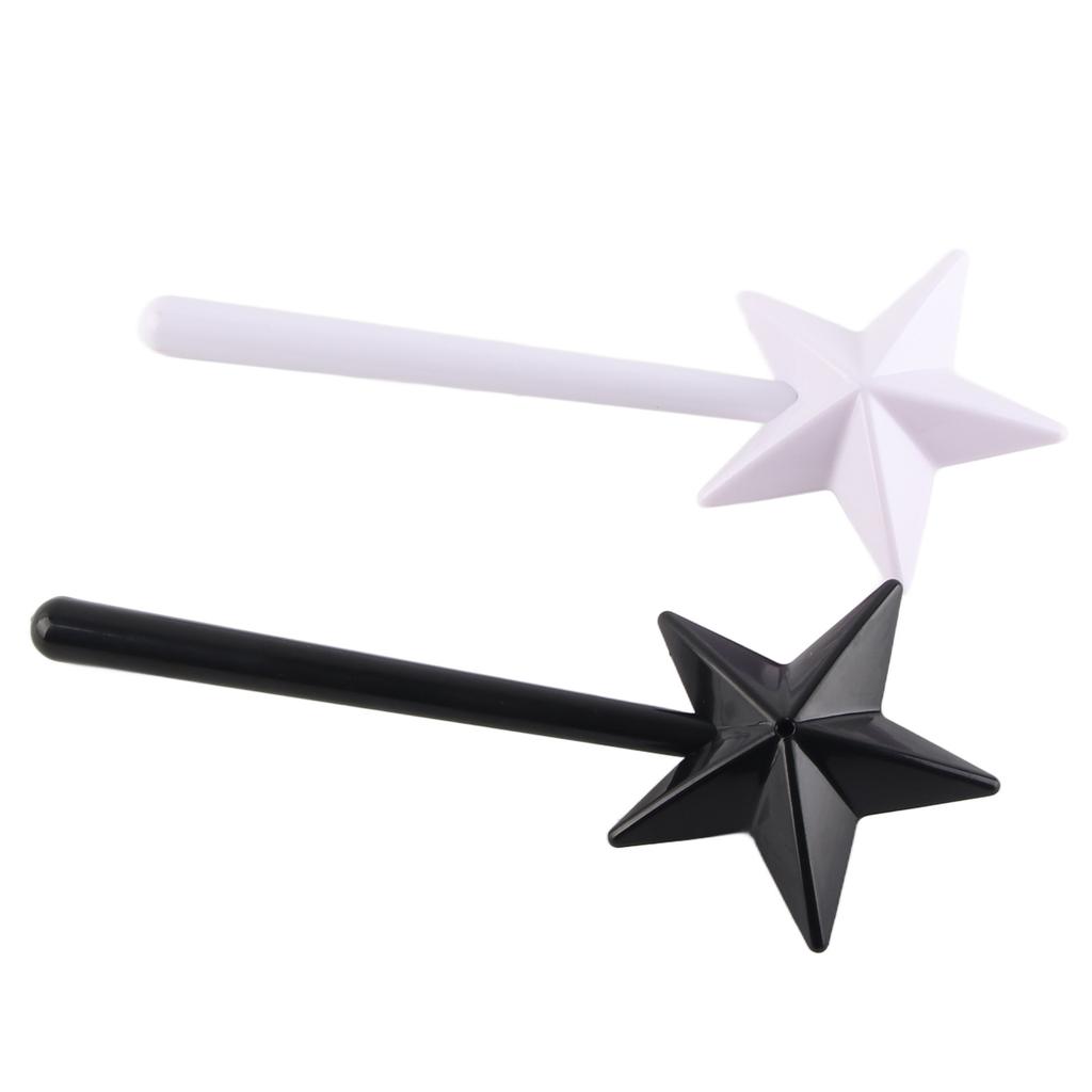 2 ks Solnička Pepřenka ve tvaru hůlky Plastová Roztomilý Dávkovač soli ve tvaru hvězdy Černá Bílá Kuchyňské potřeby