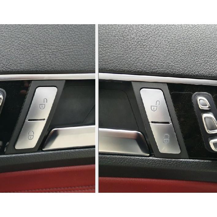 Car Styling for Mercedes Benz C E Class W204 W212 Door lock Unlock Buttons Sequins Decoration Cover Stickers