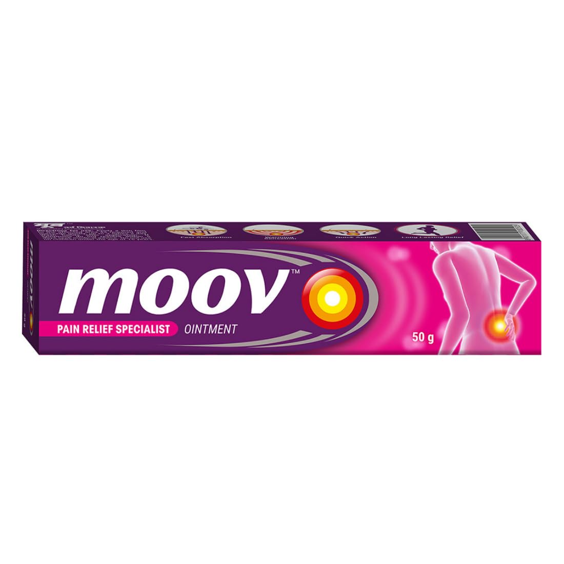 

Moov Fast Pain Relief Cream 50g Pack of 1 for Muscle, Joint, Back & Knee Pain Sports Use
