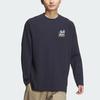 Adidas Letter Embroidery Sports Casual Long Sleeve Heavyweight Printed T-Shirt Men T-Shirts Legendary-Ink-Blue JE6097