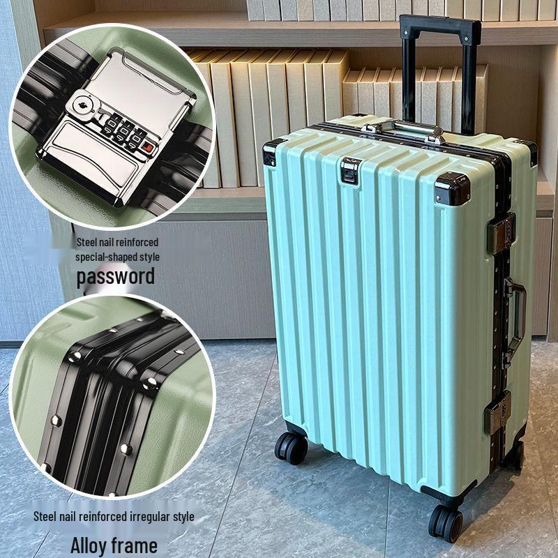 Large Capacity Silent Trolley Case with Combination Lock - Explosion-Proof Carry-On for College Students and Travel