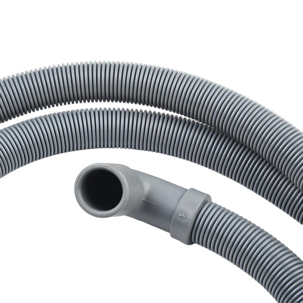 Long Drain Hose Extension Pipe For Washing Machines And Dishwashers With Anti Corrugated Design And Secure Clip Option