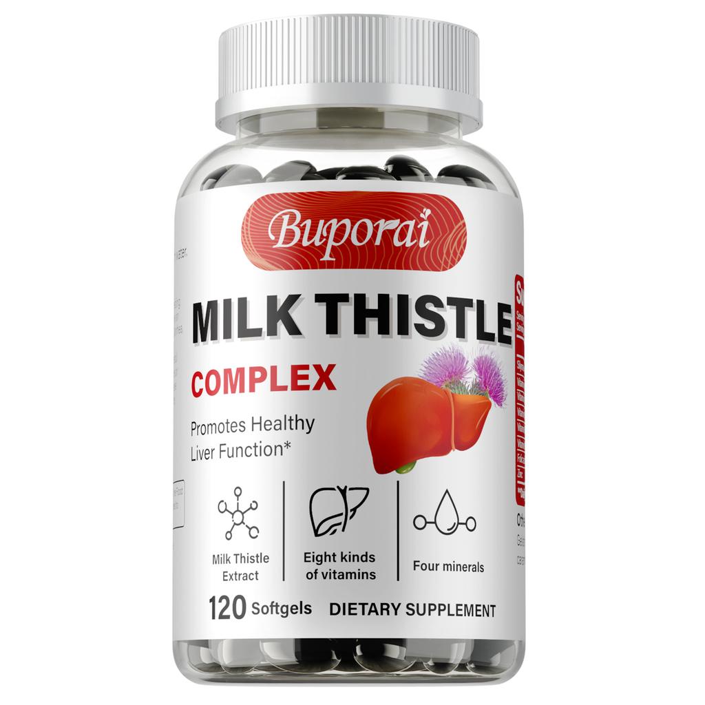 Milk Thistle Complex Soft Capsules, Milk Thistle Extract, Suitable for Adults, Nutritional Supplement